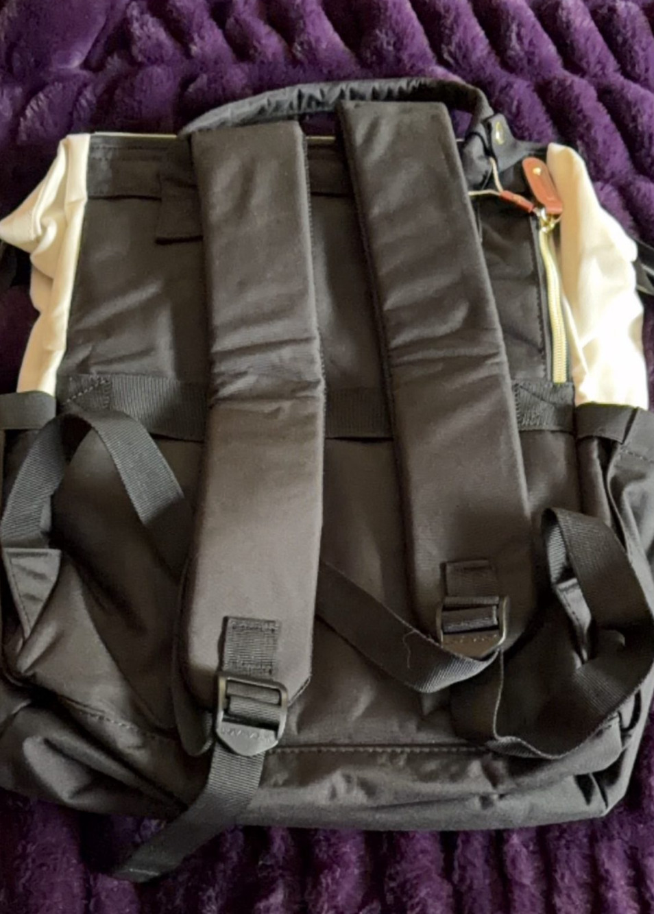LOVEVOOK Beige Black Laptop Backpack Work Travel Bag NWOT - Picture 3 of 5